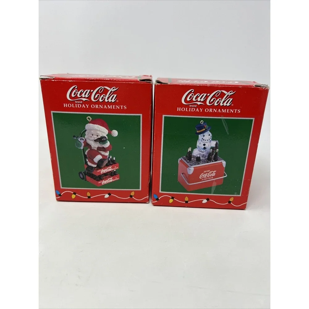 Coca Cola Enesco‎ Bottling Works Trim A Tree Christmas Tree Ornament Lot